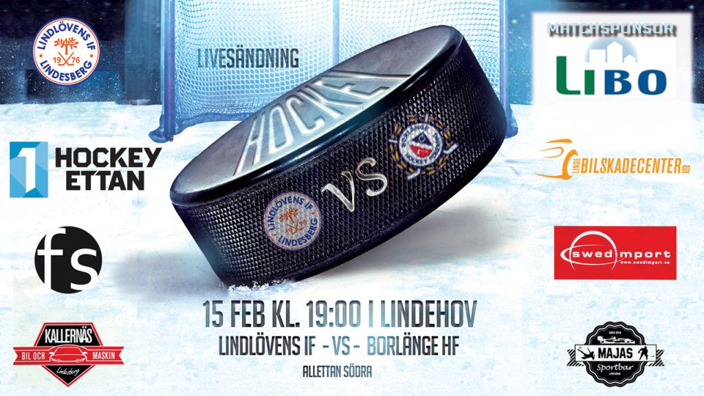 Lindlövens IF vs. Borlänge HF 15 feb kl 19:00