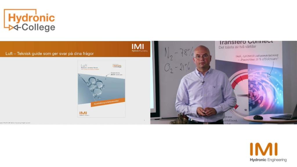 Del 5 (av 7) webinar Tryggt tillförlitligt tryck - Luft i slutna system