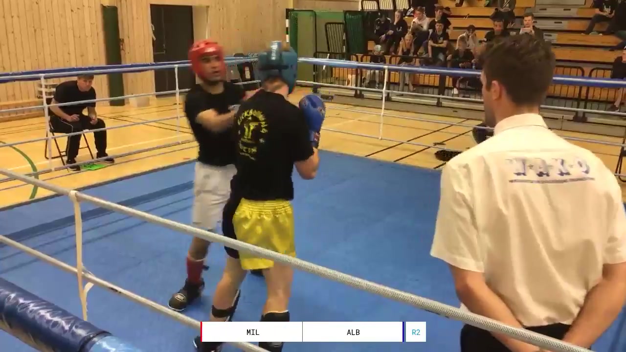 Kl 74 Sm Men Eighth Finals Badi Mirzai V S Ian Albrektsson Mir Alb Stv Kickboxning Boxning