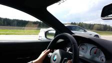 Stock BMW M6 Coupe vs Manhart Racing BMW M6 Coupe (wheelspin issues)