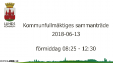 Kommunfullmäktiges sammanträde 2018-06-13 förmiddag