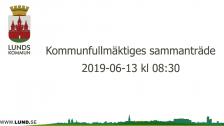 Kommunfullmäktiges sammanträde 2019-06-13