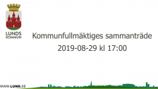 Kommunfullmäktiges sammanträde 2019-08-29