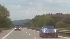 [4k] Ferrari F12 TdF ALL OUT flyby German Autobahn during Gumball 3000 2016 Dublin to Bucharest