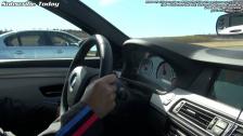 BMW M5 F10 vs M5 E60 x 3 races (1st + 2nd with DSC off, 3rd with MDM on)