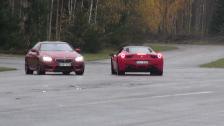 Exterior approacing: BMW M6 Coupe vs Ferrari 458 Italia; the SOUND!