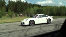 BMW M6 Coupe V8 Twin Turbo vs Porsche 911 Turbo PDK (both stock and both white)