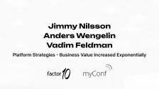 Jimmy Nilsson, Anders Wengelin and Vadim Feldman at myConf 2023