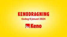 Keno tisdag 9 januari