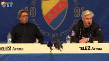 Presskonferensen efter DIF-Hammarby