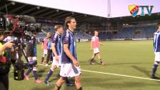 Segerfirandet efter matchen mot IFK Norrköping