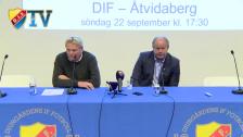 Presskonferensen efter Djurgården - Elfsborg